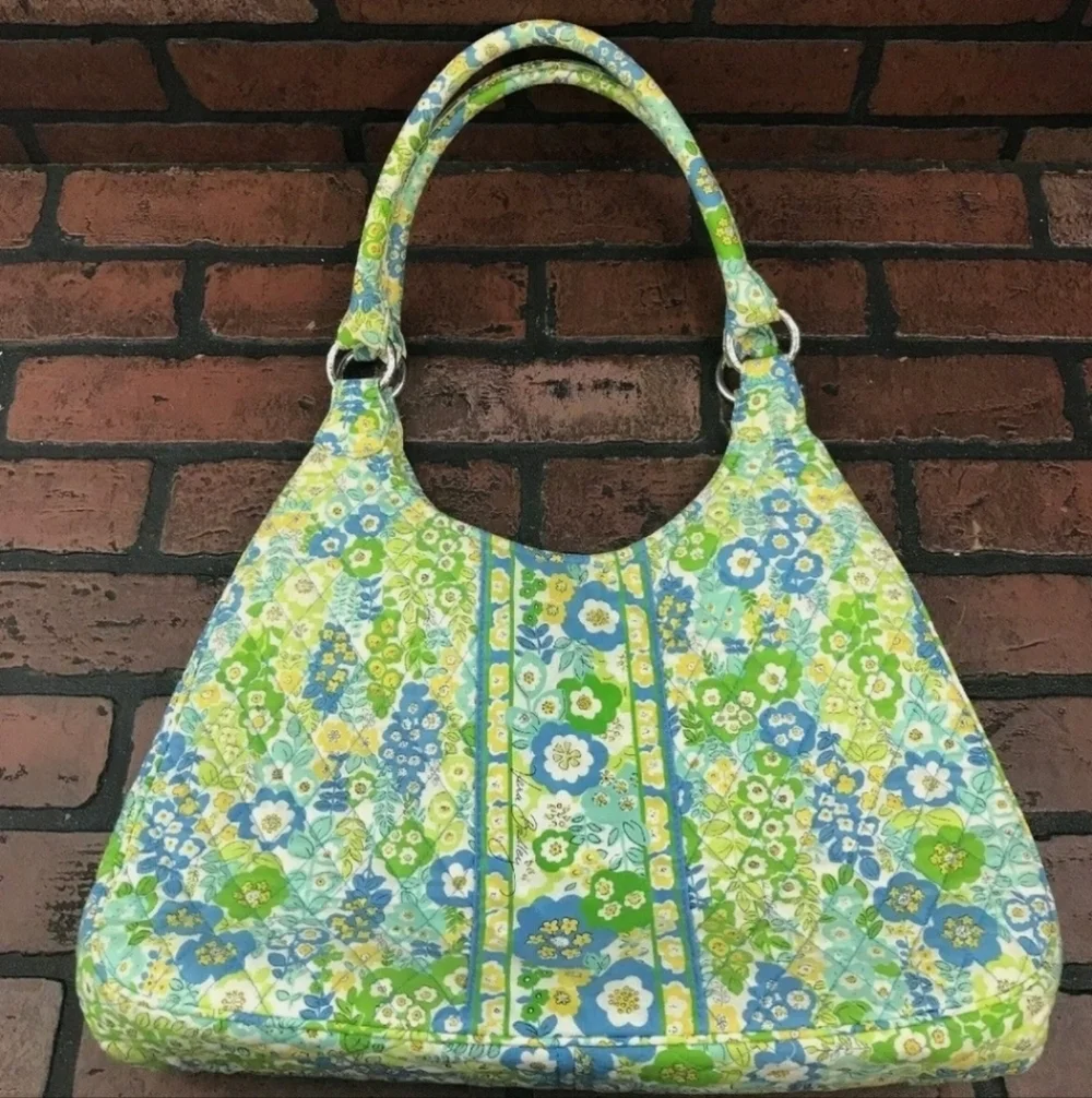 Vera Bradley Floral Green and Blue Women's Bag